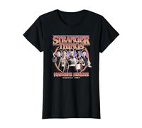 Stranger Things Hawkins Heroes Group 1987 Camiseta, Mujer, Negro, S