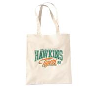 Stranger Things Hawkins Tigers 86 Bolsa de viaje reutilizable para comestibles, Natural