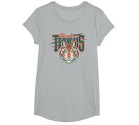 Stranger Things Hawkins Tigers Scratch Camiseta, Niñas, Gris Jaspeado, XS