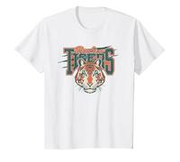 Stranger Things Hawkins Tigers Scratch Camiseta, Niños, Blanco, 10 años