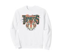Stranger Things Hawkins Tigers Scratch Sudadera, Unisex para Adultos, Blanco, XL