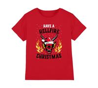 Stranger Things Hellfire Christmas Kids T Shirt, Red, 12-13