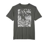 Stranger Things Hellfire Club '86 Eddie Munson Guitarra Principal Camiseta, Hombre Tallas Grandes, Asfalto, 3X Alto