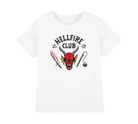 Stranger Things Hellfire Club Camiseta Infantil, Gris Heather Deportivo, 3-4 A