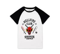 Stranger Things Hellfire Club Camiseta para niños | Chicos Chicas Hawkins Society Eddie White Outfit | Mercancía de la Temporada 4