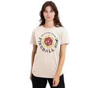 Stranger Things Hellfire Club Fireball Him Ladies T Shirt, Natural, XX-Large