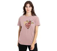 Stranger Things Hellfire Club Heart Ladies T Shirt, Pink, XX-Large