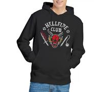 Stranger Things Hellfire Club Invert Sudadera con Capucha Unisex, Negro, M