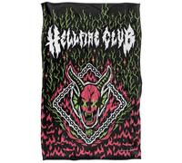 Stranger Things Hellfire Club Neon Flames Sketch Manta súper Suave con Tacto Sedoso - 91 x 147 cm