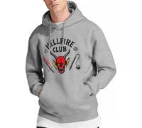 Stranger Things Hellfire Club - Sudadera con Capucha Unisex, Color Jaspeado atlético, Talla S