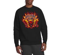 Stranger Things Hellfire Flames Sudadera Unisex, Negro, S