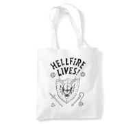 Stranger Things Hellfire Graduation Bolsa Tote Reutilizable para Compras y Viaje, Blanco