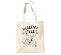 Stranger Things Hellfire Graduation Bolsa Tote Reutilizable para Compras y Viaje, Natural