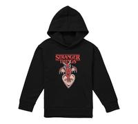 Stranger Things Hellfire Heart Youth Kids Boy Girls Pull-Over Hoodie, Athletic Heather, 7-8