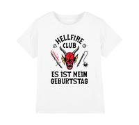 Stranger Things Hellfire It's My Birthday Camiseta Infantil, Blanco, 12-13 A