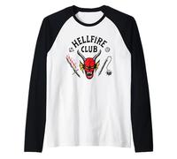 Stranger Things Hellfire Logo Camiseta Manga Raglan