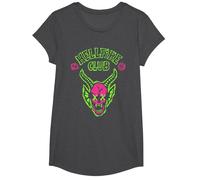 Stranger Things Hellfire Neon Sketch Logo Camiseta, Niñas, Jaspeado Oscuro, L