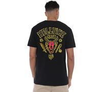 Stranger Things Hellfire Outline Front Back Unisex T Shirt, Black, Small