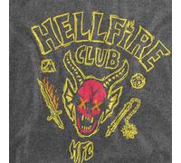 Stranger Things Hellfire Outline Front Back Unisex T Shirt, Black, X-Large