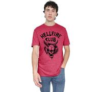 Stranger Things Hellfire Spray Logo Camiseta Unisex, Rojo, M