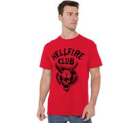 Stranger Things Hellfire Spray Logo Unisex T Shirt, Red, Medium