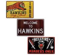 Stranger Things - Juego de 3 letreros de hojalata