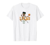 Stranger Things Lucas Basketball Camiseta, Hombre, Blanco, XL