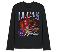 Stranger Things Lucas Homage Unisex Long Sleeve T Shirt, Black, Small