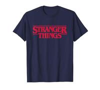Stranger Things Main Logo Camiseta, Hombre, Azul Marino, 5XL