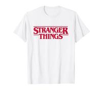 Stranger Things Main Logo Camiseta, Hombre, Blanco, L