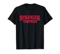 Stranger Things Main Logo Camiseta, Hombre, Negro, M