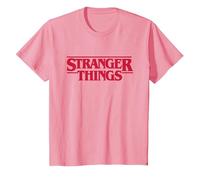 Stranger Things Main Logo Camiseta, Niños, Rosado, 10 años