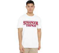 Stranger Things Main Logo Camiseta Unisex, Blanco, M