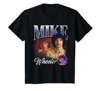 Stranger Things Mike Homage Camiseta, Niños, Negro, 12 años