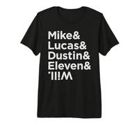 Stranger Things Mike Lucas Dustin Eleven and Will Names Camiseta Premium