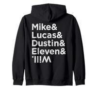 Stranger Things Mike Lucas Dustin Eleven and Will Names Sudadera con Capucha