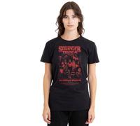 Stranger Things Mindflayer Group Horror Movie Poster Camiseta de Mujer, Negro, M