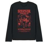 Stranger Things Mindflayer Group Horror Movie Poster Camiseta Unisex de Manga Larga, Negro, L