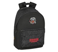 STRANGER THINGS - Mochila Juvenil para Portátil 14.1", Ideal para Jóvenes de Diferentes Edades, Cómoda y Versátil, Calidad y Resistencia, 31x16x41 cm, Color Negro