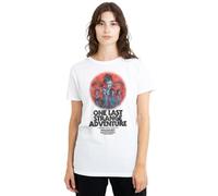Stranger Things One Last Adventure Poster Ladies T Shirt, White, Small