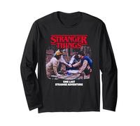 Stranger Things One Last Strange Adventure Manga Larga, Unisex para Adultos, Negro, M