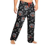 Stranger Things Pantalon Pijama Hombre - Tallas de S a 3XL con Pantalón Largo - Regalos para Hombres, Cumpleaños (Negro, XL)