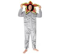 Stranger Things Pijamas de Una Pieza Hombre, Pijama Entero Hombre, Pijama Divertido Tipo Mono Tallas Mixto Adulto S-2XL (Gris, L)