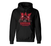 Stranger things - pixel demogorgon - sudadera con capucha negra, negro