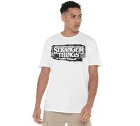 Stranger Things Punk Logo Camiseta Unisex, Blanco, L