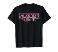 Stranger Things Punk Logo Pink Camiseta