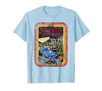 Stranger Things Retro Sketch Cover Camiseta, Hombre, Azul Bebé, M