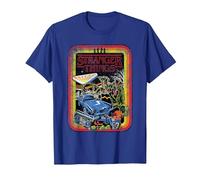Stranger Things Retro Sketch Cover Camiseta, Hombre, Azul Real, S