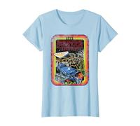 Stranger Things Retro Sketch Cover Camiseta, Mujer, Azul Bebé, M