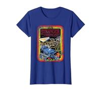 Stranger Things Retro Sketch Cover Camiseta, Mujer, Azul Real, S
